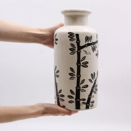 (image for) Bamboo Motif Straight Vase - Natural