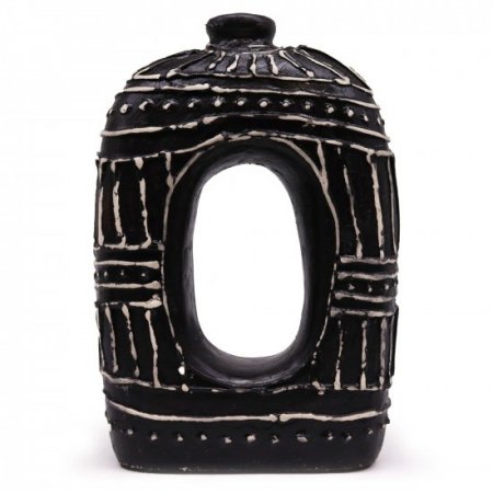 (image for) Oval Donut Shaped Vase - Chocolate 30cm