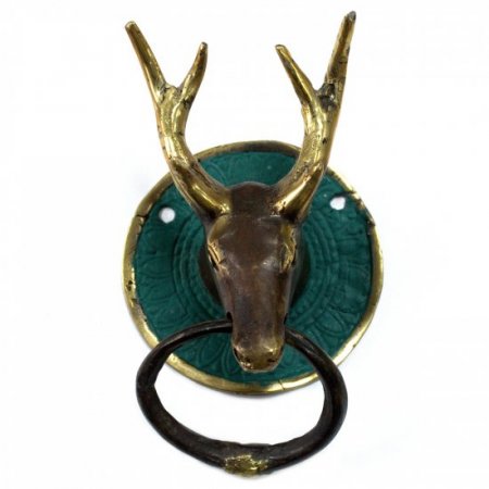 (image for) Brass Door Knocker - Stags Head