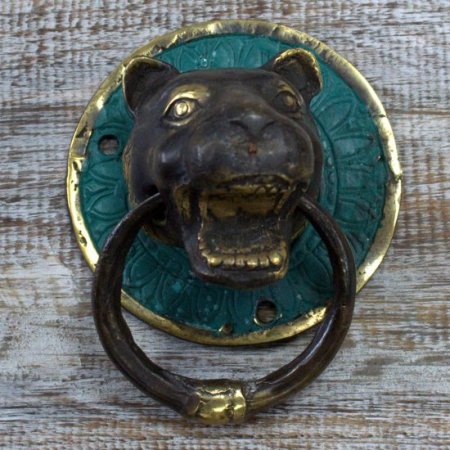(image for) Brass Door Knocker - Tiger Head