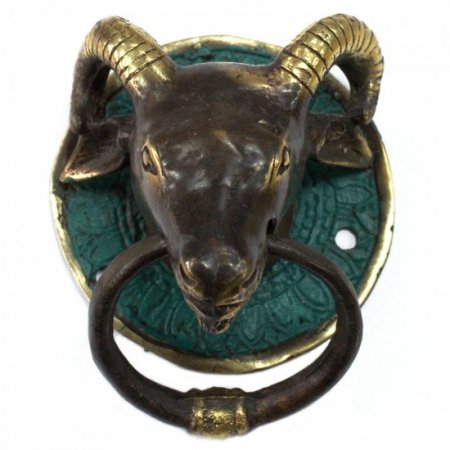 (image for) Brass Door Knocker - Rams Head