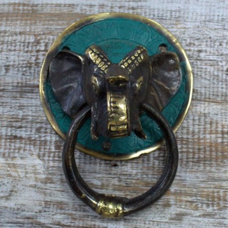 (image for) Brass Door Knocker - Elephants Head