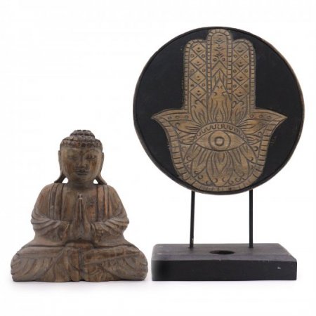 (image for) Buddha Feng Shui Set - Hamsa - Grey