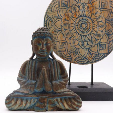 (image for) Buddha Feng Shui Set - Flower Mandala - Blue
