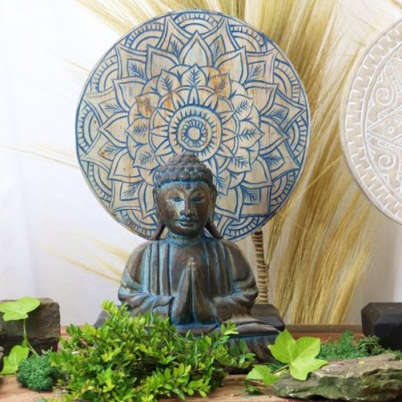 (image for) Buddha Feng Shui Set - Flower Mandala - Blue