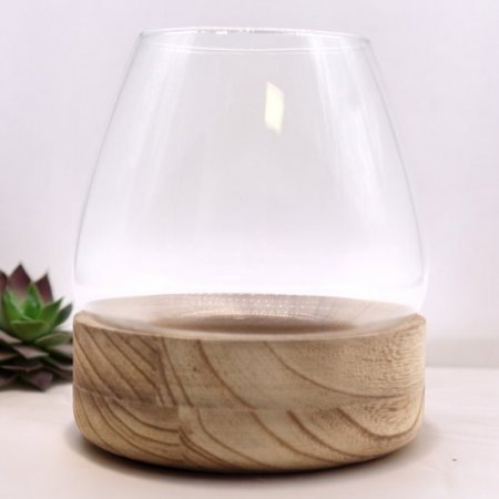 (image for) Large Terrarium on Natural Tung Wood