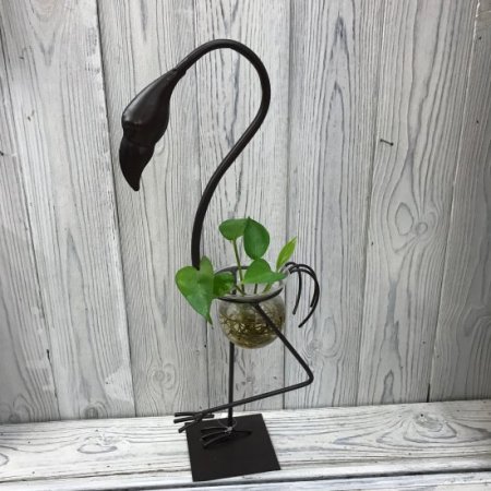 (image for) Hydroponic Home Décor - Tall Flamingo One Pot Stand