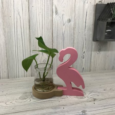 (image for) Hydroponic Home Décor - Pink Flamingo Pot