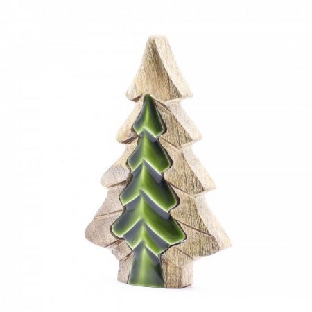 (image for) Lost in the Forrest - Small Tree in a Tree Wooden Decoration - 15x10cm