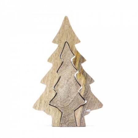 (image for) Lost in the Forrest - Small Tree in a Tree Wooden Decoration - 15x10cm