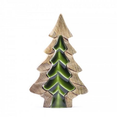 (image for) Lost in the Forrest - Small Tree in a Tree Wooden Decoration - 15x10cm