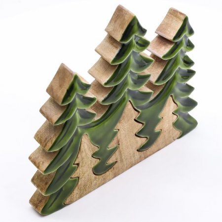 (image for) Lost in the Forrest - Three Trees 3D Wooden Decoration - 20x23cm