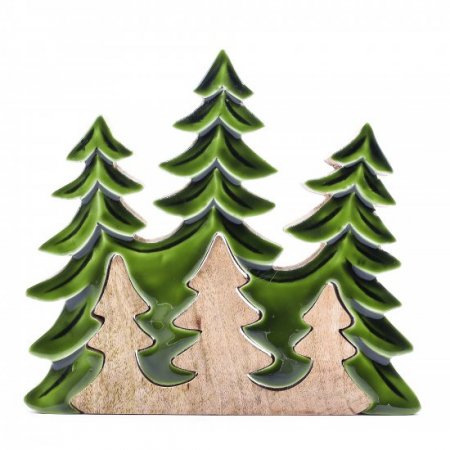 (image for) Lost in the Forrest - Three Trees 3D Wooden Decoration - 20x23cm