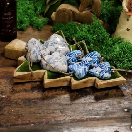 (image for) Lost in the Forrest - Enamel Tree Wooden Bowl - 25x19cm