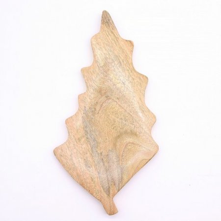 (image for) Lost in the Forrest - Enamel Leaf Wooden Bowl - 33x17cm