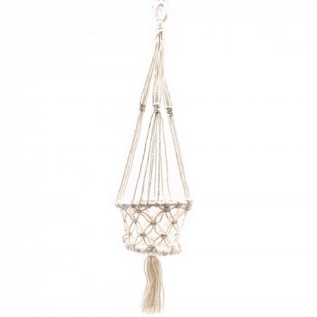 (image for) Macrame Pot Holder - Single Small Pot