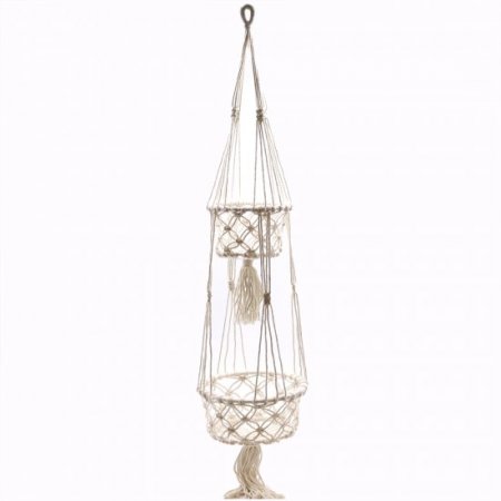 (image for) Macrame Pot Holder - Double Holder