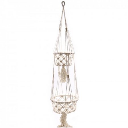 (image for) Macrame Pot Holder - Double Holder