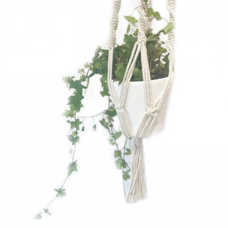 (image for) Macrame Pot Holder - Large Pot Holder - Extra Long