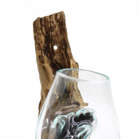 (image for) Molten Glass on Wood - Hanging Bowl