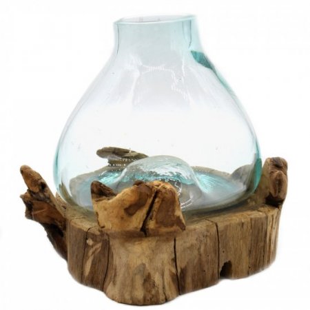 (image for) Molten Glass Large Fish Tank 3.7 litre (with light cavity)- 30cm