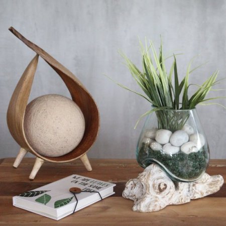 (image for) Molten Glass on Whitewash Wood - Small Bowl