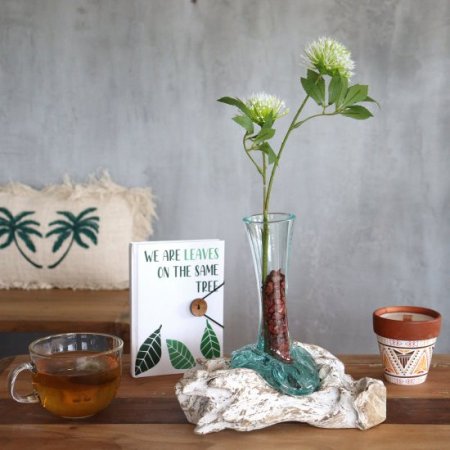 (image for) Molten Glass on Whitewash Wood - Vase - Medium