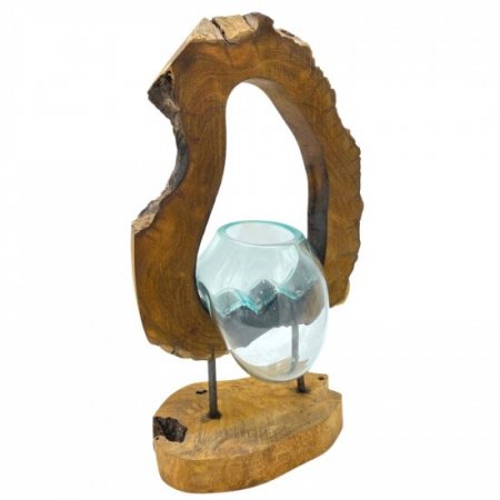 (image for) Molton Glass Hanging Art Vase on Wood