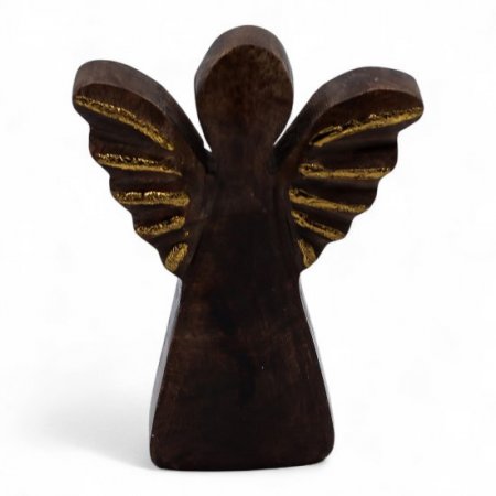 (image for) Small Mango Wood Angel - Gold Decor