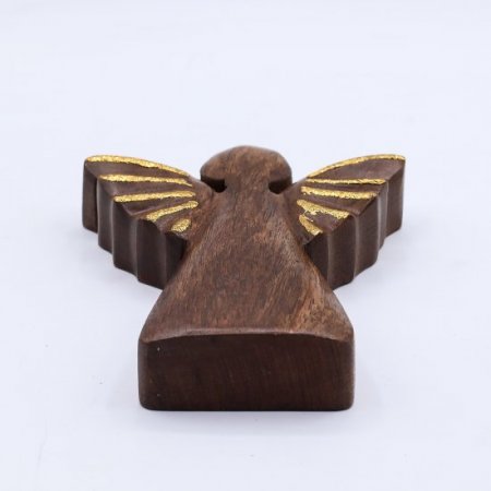 (image for) Medium Mango Wood Angel - Gold Decor