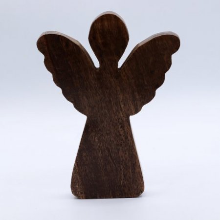 (image for) Large Mango Wood Angel - Gold Decor