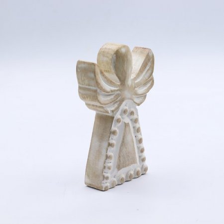 (image for) Mango Wood Angel - Whitewash