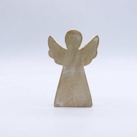 (image for) Mango Wood Angel - Whitewash
