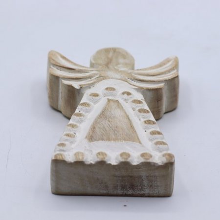 (image for) Mango Wood Angel - Whitewash
