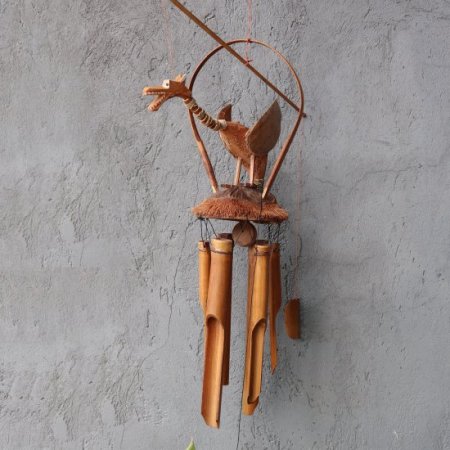 (image for) Bamboo Windchime - Natural finish - Coconut Dragon