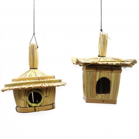 (image for) Small Square Seagrass Bird Box 18x13cm