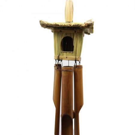 (image for) Square Seagrass Bird Box with Chimes 49x15cm