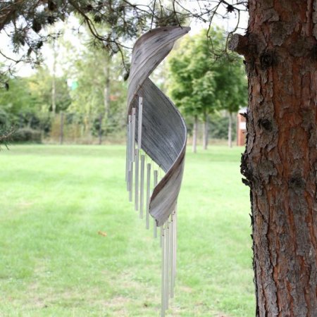 (image for) Coconut Leaf Wind Chimes - Whitewash
