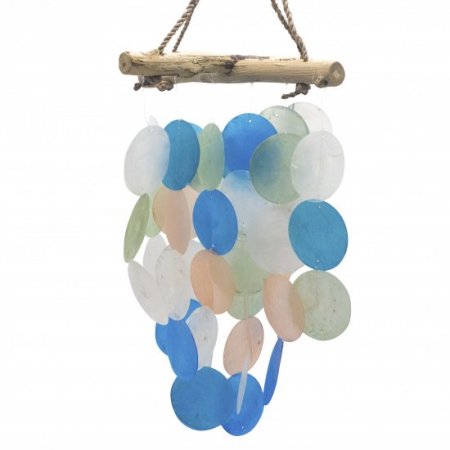 (image for) Blue & Pearl Driftwood Cross Chime