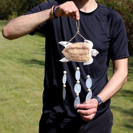 (image for) Whitewash Turtle Carving and Natural Copis Drop