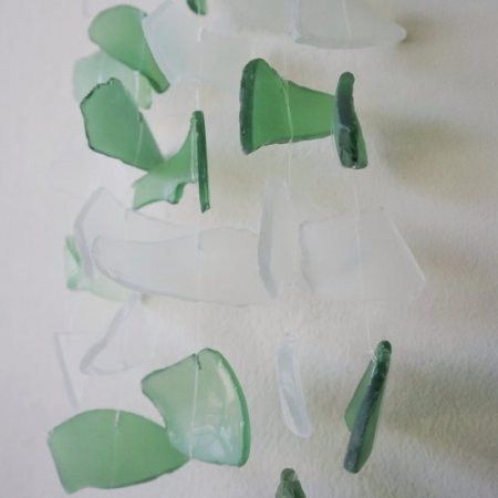 (image for) Copis & Glass Drop - Green & White Glass