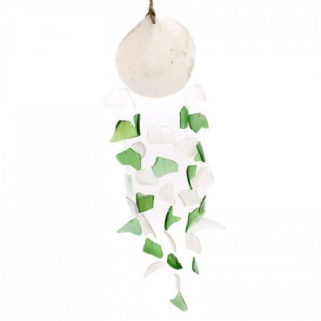 (image for) Copis & Glass Drop - Green & White Glass