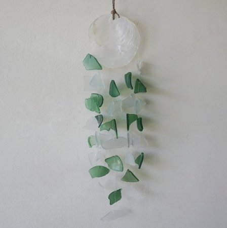 (image for) Copis & Glass Drop - Green & White Glass