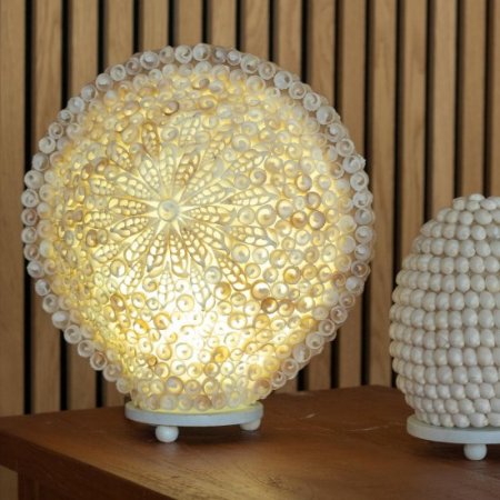 (image for) Boho Sea Shell Lamp - Cut Art Shell Large Round - 30cm