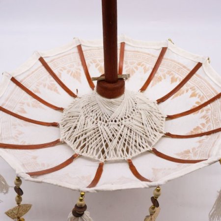 (image for) Bali Home Decor Parasol - Canvas - Gold Decor- 40cm