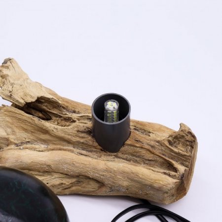 (image for) DriftGlow Lamp Emerald Crackle Shade