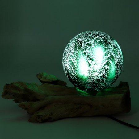 (image for) DriftGlow Lamp Emerald Crackle Shade
