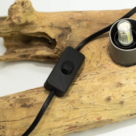 (image for) DriftGlow Lamp Crackle Half Moon Shade - Grey