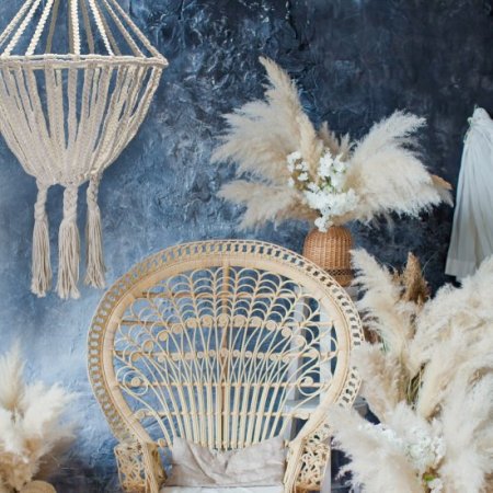 (image for) Macrame Large Drop Chandelier - Natural