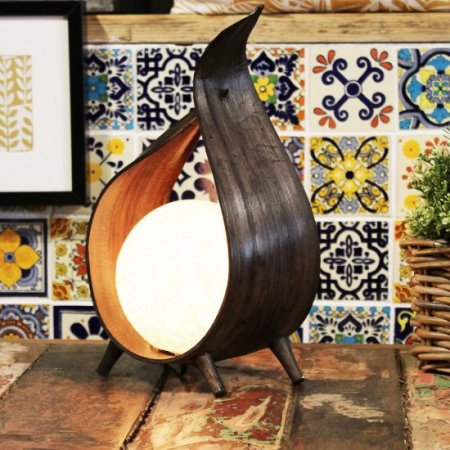 (image for) Natural Coconut Lamp - Chocolate Wrapover Twist